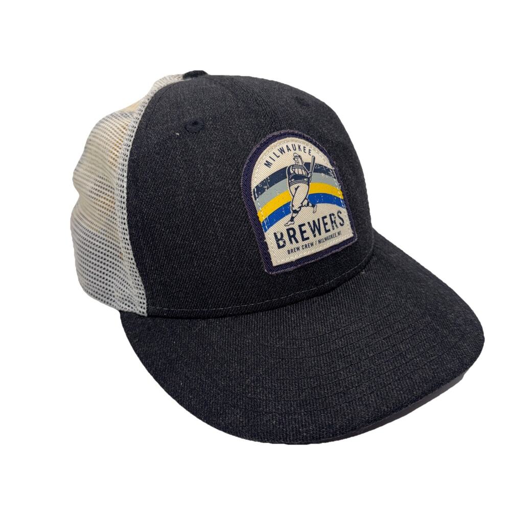 Brewers MLB Cap Hat - Brew Crew Logo - Charcoal